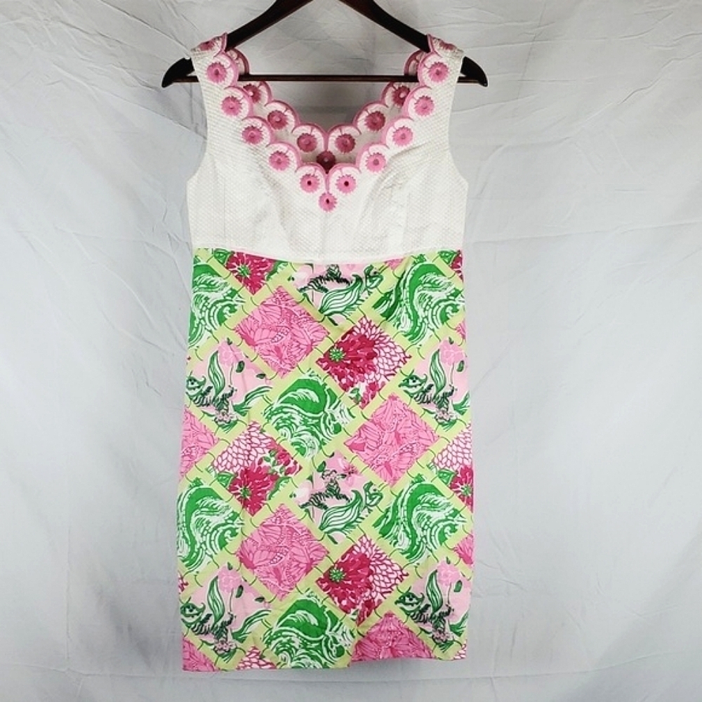 Lilly Pulitzer Jubilee Kyle Shift Dress In‎ Multi Bam Patch